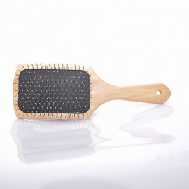 Wooden Handle Hair Brush with Metal Pins