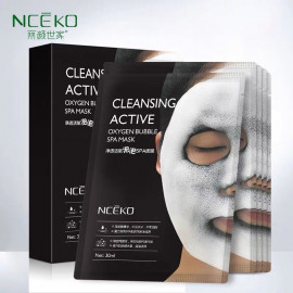 Necko Deep Cleaning Face Mask Charcol Oxygen Bubble Mask Sheet Box