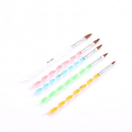 Gel Brush( size 2,4,6,8,10 ) nail brush 5pcs set acrylic mink crystal pen nail tool