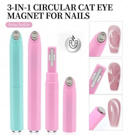 Double-head Magnet Stick 3 In 1 Ellipse Annular Cat Magnetic Gel Nail Art Strong Magnetic Nails Magnet Pen DIY Manicure Tool