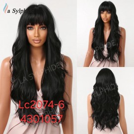 copy of Heat-Resistant Synthetic Wig, Medium Long Hair With Bangs, Model SWLC1360-1RG14-H11073A
