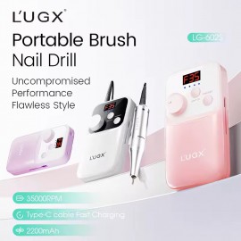 L'UGX LG602s Professional Power Portable Rechargeable Nail Drill Machine Type C Manicure 35000 RPM Electric Nail Drills